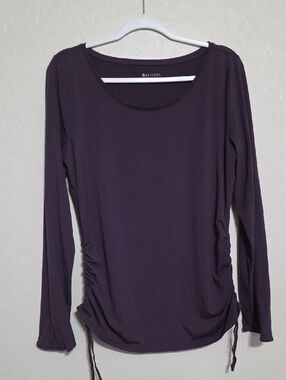 Athleta Long Sleeve Scoop Neck Top — Deep Plum